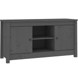 VidaXL Tv-meubel 103x36,5x52 cm massief grenenhout grijs