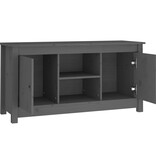 VidaXL Tv-meubel 103x36,5x52 cm massief grenenhout grijs