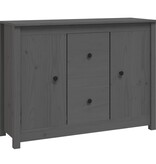 VidaXL Dressoir 100x35x74 cm massief grenenhout grijs