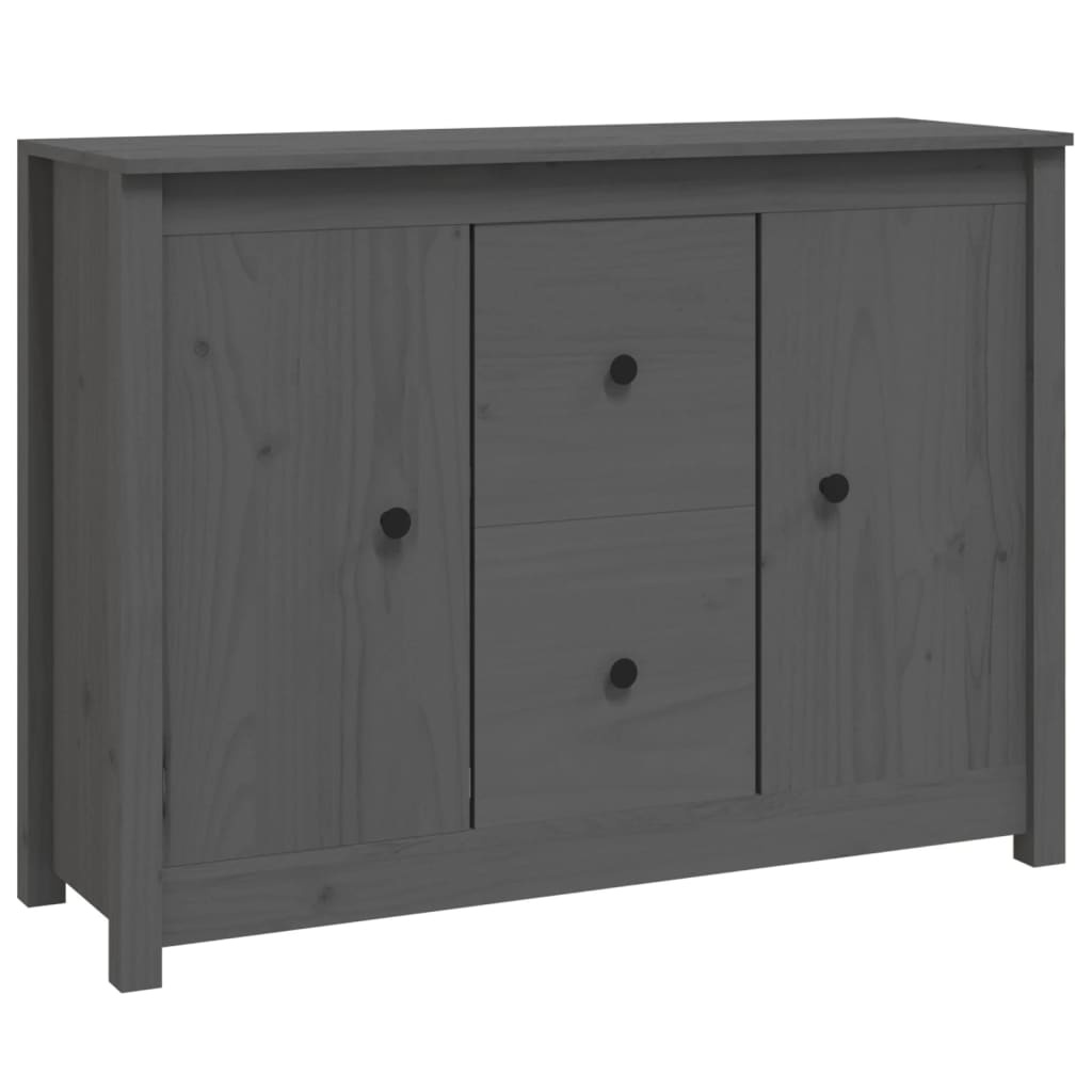 VidaXL Dressoir 100x35x74 cm massief grenenhout grijs