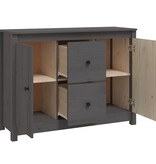 VidaXL Dressoir 100x35x74 cm massief grenenhout grijs