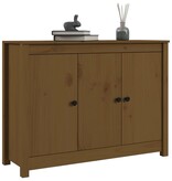 VidaXL Dressoir 100x35x74 cm massief grenenhout honingbruin