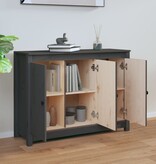 VidaXL Dressoir 100x35x74 cm massief grenenhout grijs