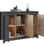 VidaXL Dressoir 100x35x74 cm massief grenenhout grijs