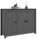 VidaXL Dressoir 100x35x74 cm massief grenenhout grijs