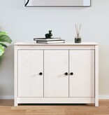 VidaXL Dressoir 100x35x74 cm massief grenenhout wit