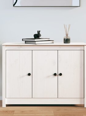 VidaXL Dressoir 100x35x74 cm massief grenenhout wit