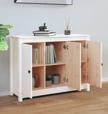 VidaXL Dressoir 100x35x74 cm massief grenenhout wit