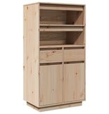 VidaXL Hoge kast 60x40x116,5 cm massief grenenhout