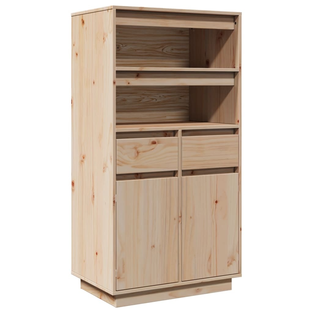 VidaXL Hoge kast 60x40x116,5 cm massief grenenhout