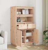VidaXL Hoge kast 60x40x116,5 cm massief grenenhout