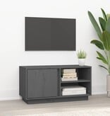 VidaXL Tv-meubel 80x35x40,5 cm massief grenenhout grijs