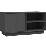 VidaXL Tv-meubel 80x35x40,5 cm massief grenenhout grijs