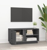 VidaXL Tv-meubel 80x35x40,5 cm massief grenenhout grijs