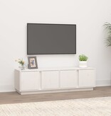 VidaXL Tv-meubel 140x40x40 cm massief grenenhout wit