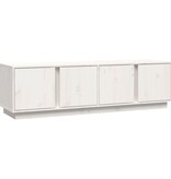 VidaXL Tv-meubel 140x40x40 cm massief grenenhout wit