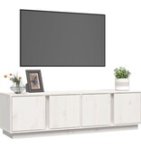 VidaXL Tv-meubel 140x40x40 cm massief grenenhout wit