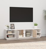 VidaXL Tv-meubel 156x40x40 cm massief grenenhout wit