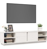 VidaXL Tv-meubel 156x40x40 cm massief grenenhout wit
