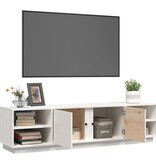 VidaXL Tv-meubel 156x40x40 cm massief grenenhout wit
