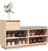 VidaXL Schoenenkast 110x34x61 cm massief grenenhout