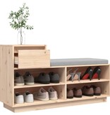VidaXL Schoenenkast 110x34x61 cm massief grenenhout