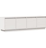 VidaXL Tv-meubel 156x37x45 cm massief grenenhout wit