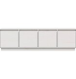 VidaXL Tv-meubel 156x37x45 cm massief grenenhout wit