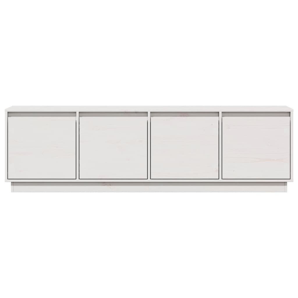 VidaXL Tv-meubel 156x37x45 cm massief grenenhout wit