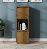 VidaXL Hoge kast 38x35x117 cm massief grenenhout honingbruin
