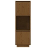 VidaXL Hoge kast 38x35x117 cm massief grenenhout honingbruin