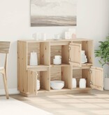 VidaXL Dressoir 110,5x35x80 cm massief grenenhout