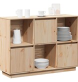 VidaXL Dressoir 110,5x35x80 cm massief grenenhout