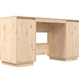 VidaXL Bureau 140x50x75 cm massief grenenhout