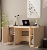 VidaXL Bureau 140x50x75 cm massief grenenhout