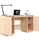 VidaXL Bureau 140x50x75 cm massief grenenhout