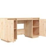 VidaXL Bureau 140x50x75 cm massief grenenhout