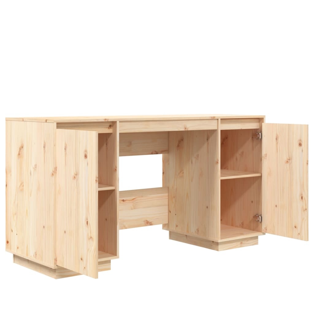 VidaXL Bureau 140x50x75 cm massief grenenhout