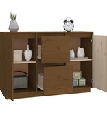 VidaXL Dressoir 111x34x75 cm massief grenenhout honingbruin