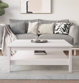 VidaXL Salontafel 100x100x40 cm massief grenenhout wit