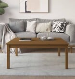 VidaXL Salontafel 100x100x40 cm massief grenenhout honingbruin
