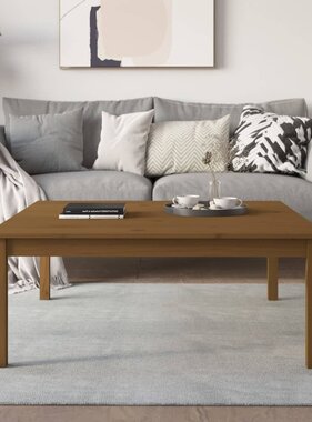 VidaXL Salontafel 100x100x40 cm massief grenenhout honingbruin