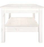 VidaXL Salontafel 80x50x40 cm massief grenenhout wit