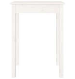 VidaXL Eettafel 55x55x75 cm massief grenenhout wit