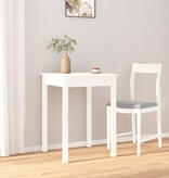VidaXL Eettafel 55x55x75 cm massief grenenhout wit