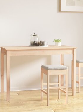 VidaXL Eettafel 110x55x75 cm massief grenenhout