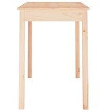 VidaXL Eettafel 110x55x75 cm massief grenenhout