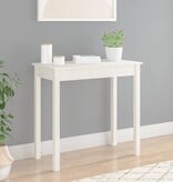 VidaXL Wandtafel 80x40x75 cm massief grenenhout wit