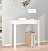 VidaXL Wandtafel 80x40x75 cm massief grenenhout wit