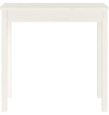 VidaXL Wandtafel 80x40x75 cm massief grenenhout wit